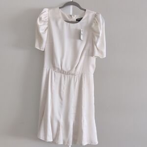 Express Cream Puff Sleeve Mini Dress